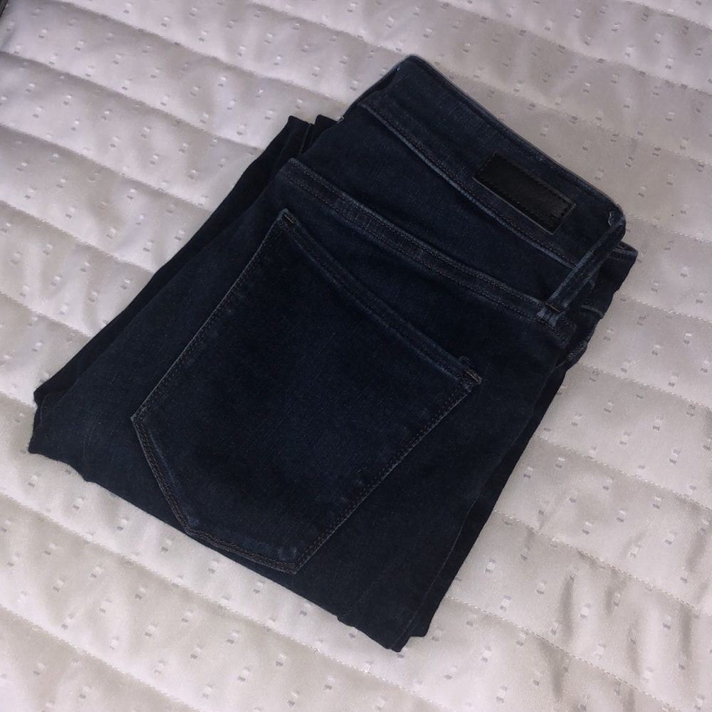 Dark wash skinny jeans
